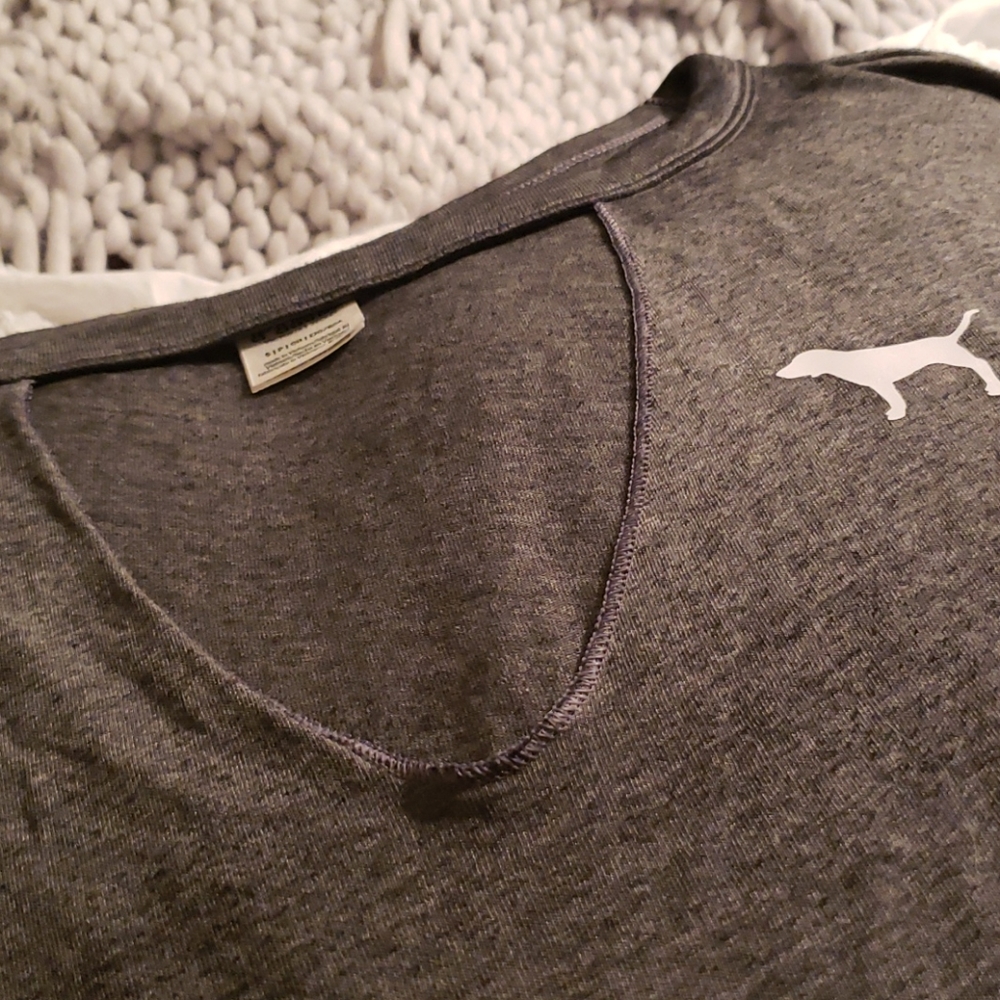 PINK V-neck Choker Tee